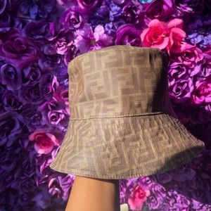 Fendi hat with brown print